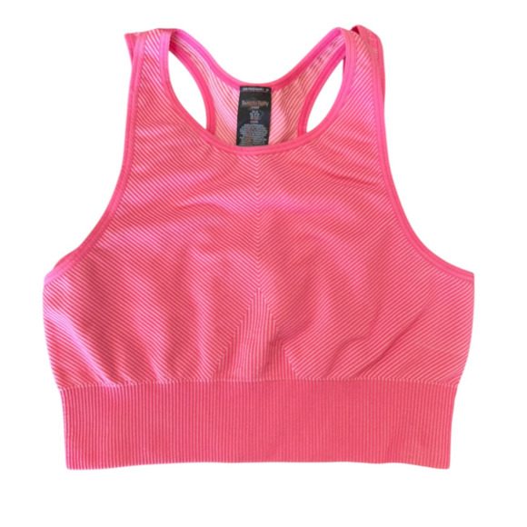 Sweaty Betty Illusion Seamless Sports Bra Pink US 8-10 Medium Athleisure - Picture 1 of 3